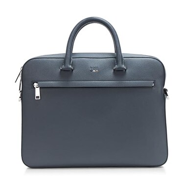 BOSS Ray Soft Friendly Leather Brief Case dusty blue One Size