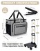 Amythe Rolling Teacher Tote Bag with Wheels Rolling Briefcase for Women 156 Laptop Compartment Grey