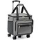 Amythe Rolling Teacher Tote Bag with Wheels Rolling Briefcase for Women 156 Laptop Compartment Grey