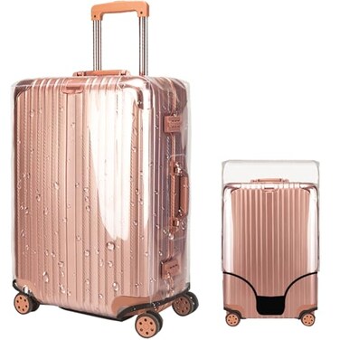 Veki Clear Suitcase Cover PVC Protector Waterproof Transparent Luggage Cover Protective Bag for Plastic Trolley Case Protect Suitcases from Scratch Full enclosure 30inch