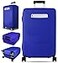 Slohif Luggage Cover for Suitcase Tsa Approved Protector Luggage Sleeve Suit Case Cover Travel Stretch Large Baggage Case Protective Washable Fit 2427 Inch Blue