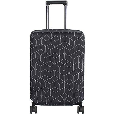 HYPER VENTURE Washable Luggage Cover Fashion Suitcase Protector Fits 2730 Inch Luggage Black Maze L