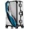 Linpr Transparent PVC Suitcase Cover No Disassembly Required Clear Luggage Cover Waterproof Travel Wrap Luggage Protectors 20 Blue