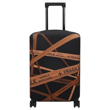 Explore Land Travel Luggage Cover Suitcase Protector Fits 2326 Inch Case Gold Fragile M