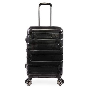 ORIGINAL PENGUIN Crimson 21 Hardside Carryon Spinner Luggage Telescoping Handles Black One Size