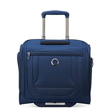 DELSEY PARIS Helium DLX Softside Luggage UnderSeater with 2 Wheels Navy Blue Carry on 16 Inch
