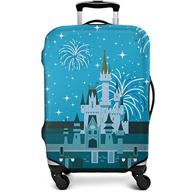 dicilly Luggage Covers for Suitcase Fashion Castle Firework Suitcase Cover Baggage Covers Fit 2528 Inch Luggage