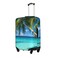 FINOWIN Tropical Beach Palm Tree Luggage Cover Washable Elastic Baggage Protector with Zipper Closure for 2224 Inch Wheeled Suitcase