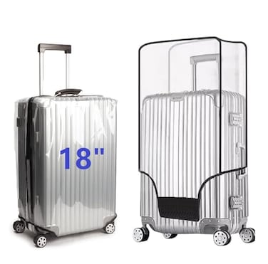 FABULWAY Clear PVC Suitcase Cover Protectors Transparent Luggage Covers Waterproof Wheeled Suitcase Dust Dustproof Travel Luggage Sleeve Protector 18