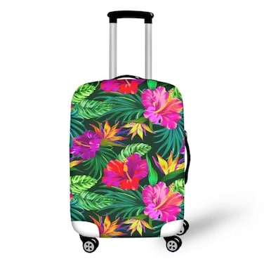 Dremagia Tropical Floral Leaf Print Suitcase Cover Womens Travel Luggage Protector Cover Suitcase Baggage Decoraitve Covers for 2225 inches
