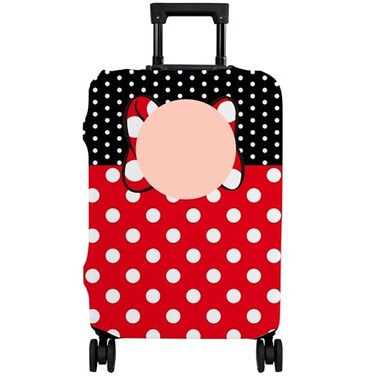 hswosnas Luggage Cover Approved Travel Suitcase Protector Cute Dots Bow Elastic Washable Baggage Covers for 1820 inch LuggageM