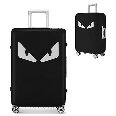 GigabitBest 24 Inch Fabric Suitcase Cover 20242830 Inch Elegant Suitcase Protectors Dustproof and AntiScratch Luggage Cover White Eye