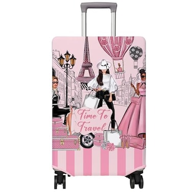 PtRug Travel Luggage Cover Suitcase Protector Fits 1832 Inch Wheel Covers PatternedTravel Related Items Flower Luggage Protector Elastic M