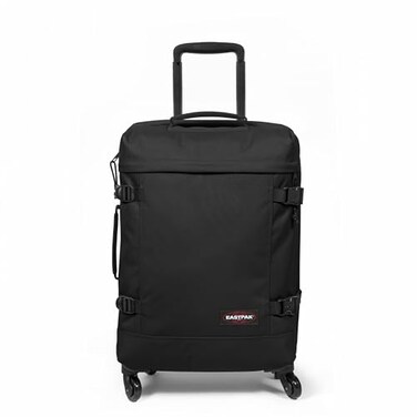 EASTPAK TRANS4 S 44L Small Cabin Wheeled Luggage Two Compartments TSA Lock 360 Spinner Wheels and Telescopic Handle Black