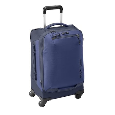 Eagle Creek Expanse 4Wheel 22 CarryOn Luggage Rolling FourWheel CarryOn Luggage for Easy Travel Lockable Zippers Expandable Main Compartment Telescoping Handles Pilot Blue