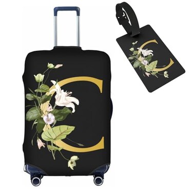 Tuizumy Decorative C Suitcase Protectors Elastic Washable Luggage Covers With Concealed Zippers For 1832 Inch Luggage Size L Fits 2528 Inch