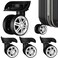 Kisangel Suitcase Luggage Wheels Replacement 433 Inch Universal Trolley Casters with Silent DualRow Bearings Easy Installation for Luggage Repair and Travel