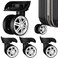 Kisangel Suitcase Luggage Wheels Replacement 433 Inch Universal Trolley Casters with Silent DualRow Bearings Easy Installation for Luggage Repair and Travel
