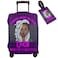 Hepmant Travel Suitcase Protector African American Woman Elastic Protective Washable Luggage Cover With Concealed Zipper Suitable M for 2224 inch luggage