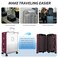 Linpr Transparent PVC Suitcase Cover No Disassembly Required Clear Luggage Cover Waterproof Travel Wrap Luggage Protectors 28 Red