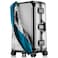 Linpr Transparent PVC Suitcase Cover No Disassembly Required Clear Luggage Cover Waterproof Travel Wrap Luggage Protectors 22 Blue