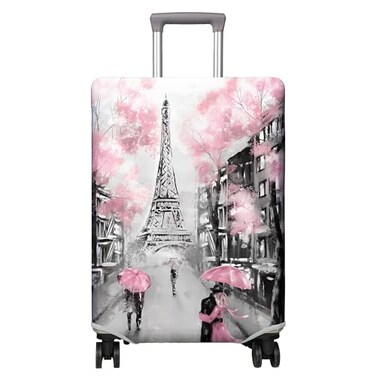 PtRug Travel Luggage Cover Suitcase Protector Fits 1832 Inch Wheel Covers PatternedTravel Related Items Flower Luggage Protector Elastic S