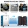 Linpr Transparent PVC Suitcase Cover No Disassembly Required Clear Luggage Cover Waterproof Travel Wrap Luggage Protectors 28 Blue