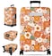 Slohif Luggage Cover for Suitcase Tsa Approved Protector Luggage Sleeve Large Suit Case Cover Travel Stretch Baggage Case Protective Washable Fit 1832 Inch Orange Flower L