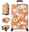 Slohif Luggage Cover for Suitcase Tsa Approved Protector Luggage Sleeve Large Suit Case Cover Travel Stretch Baggage Case Protective Washable Fit 1832 Inch Orange Flower L