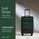 ANTLER Soft Stripe Carry On Luggage 22x14x9 Airline Approved Cabin Suitcase with Expander Adjustable Handle 4 Spinner Wheels Lightweight TSA Lock Recycled Polyester Luggage Antler Green