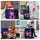 ANNA QUEEN Tropical Sunset Luggage Cover Vibrant Palm Tree Sunset Design Stretchable Washable Travel Sleeve for 2034 Inch Suitcases