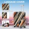 ANNA QUEEN Modern Geometric Luggage Cover Abstract Striped Suitcase Protector for 2022 Inch Durable Stretchable Travel Cover Stylish Washable Luggage Sleeve