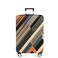 ANNA QUEEN Modern Geometric Luggage Cover Abstract Striped Suitcase Protector for 2022 Inch Durable Stretchable Travel Cover Stylish Washable Luggage Sleeve