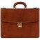 Time Resistance Leather Briefcase Italian Handmade Leather Laptop Bag Handbag for Men Professional Computer Case Cognac Brown