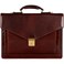 Time Resistance Leather Briefcase for Men Business Laptop Bag Italian Handmade Leather Bag Attache Gift Box Included Brown