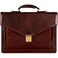 Time Resistance Leather Briefcase for Men Business Laptop Bag Italian Handmade Leather Bag Attache Gift Box Included Brown