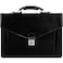 Time Resistance Leather Briefcase for Men Business Laptop Bag Italian Handmade Leather Bag Attache Gift Box Included Black