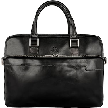 Time Resistance Leather Briefcase Italian Handmade Leather Laptop Bag Work Bag for Men and Women Computer Briefcase