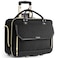 Arcoyard Rolling Laptop Bag Women Rolling Briefcase for Women for Work 17 Inch Computer Bag with Wheels Fashion Flap Laptop Bag With Wheels for Work Business TSA Friendly Design Black