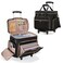 Prokva Rolling Teacher Bag with Wheels Teacher Tote Bag with Detachable Trolley Fits for 156 Laptop Black Patent Design