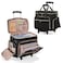 Prokva Rolling Teacher Bag with Wheels Teacher Tote Bag with Detachable Trolley Fits for 156 Laptop Black Patent Design