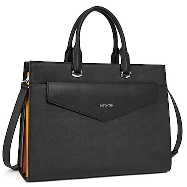 BOSTANTEN Briefcase for Women Tote Bag for 156 Inch Laptop Genuine Leather Handbag Work Bag