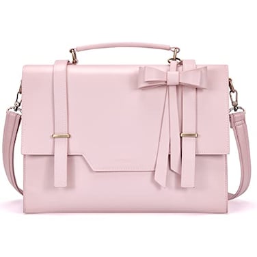 ECOSUSI Laptop Messenger Bag Women Briefcase 156 inch Laptop Satchel Handbags Pink