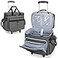 Trunab Rolling Teacher Bag with Expandable File Pocket and Detachable Trolley Teacher Tote Bag with Wheels for up to 156 Inches Laptop Patented Design Grey