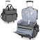 Trunab Rolling Teacher Bag with Expandable File Pocket and Detachable Trolley Teacher Tote Bag with Wheels for up to 156 Inches Laptop Patented Design Grey