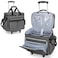 Trunab Rolling Teacher Bag with Expandable File Pocket and Detachable Trolley Teacher Tote Bag with Wheels for up to 156 Inches Laptop Patented Design Grey