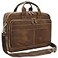 JackChris JackChris Full Grain Leather Briefcase for MenBusiness Messenger Bag Laptop Bag Attache Case 156
