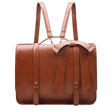ECOSUSI Briefcase for Women Messenger Backpack PU Leather 14 inch Laptop Bag Satchel Computer Bag for College Business Travel
