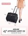 BAGSMART Rolling Laptop Bag Women 173Inch Quilted Briefcase on Wheels Computer Case for Business Travel Work