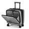 TydeCkare 16 Carry on Luggage with 2 Laptop Compartments Lightweight Hardshell ABSPC Suitcase with Dual Control TSA Lock with YKK Zipper 4 Spinner Silent Wheels for Business Travel Silver Grey